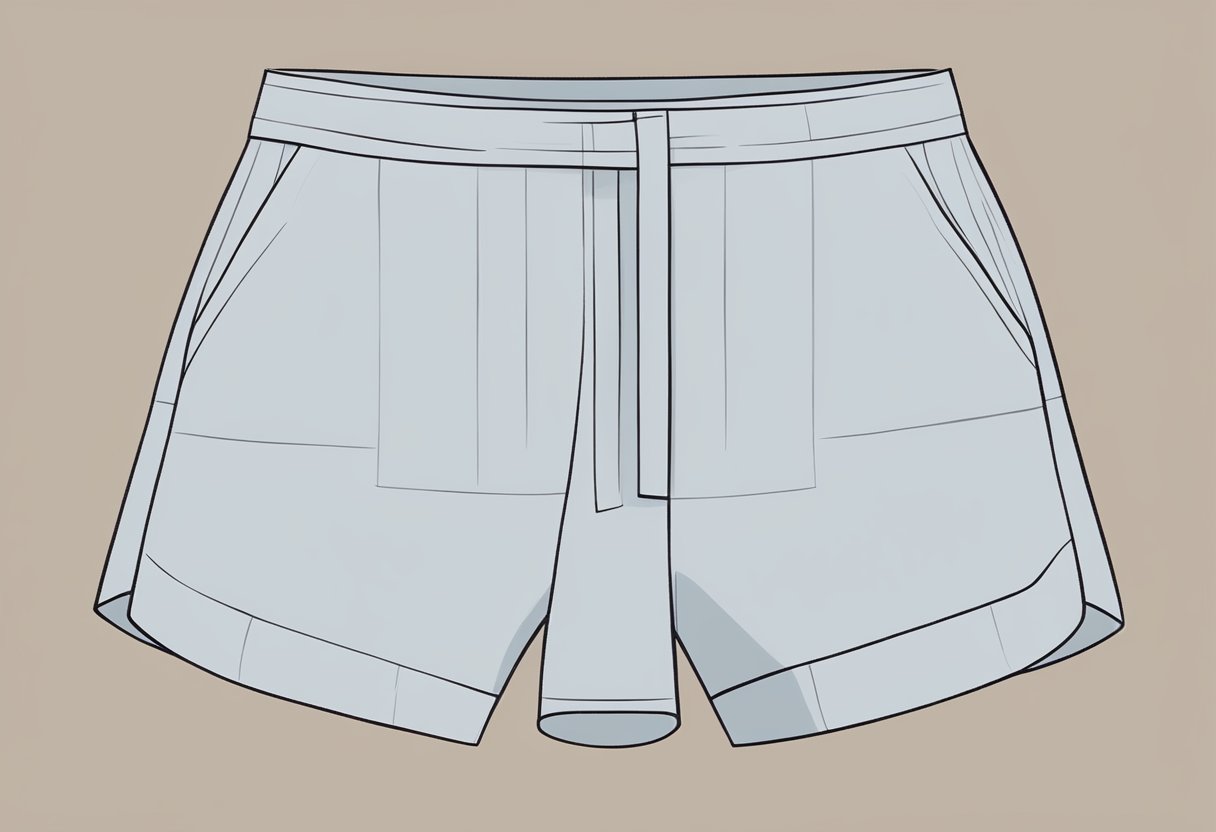 A pair of women's shorts made from a lightweight, breathable fabric with a modern, tailored fit. The design features clean lines, minimalistic details, and a trendy color palette