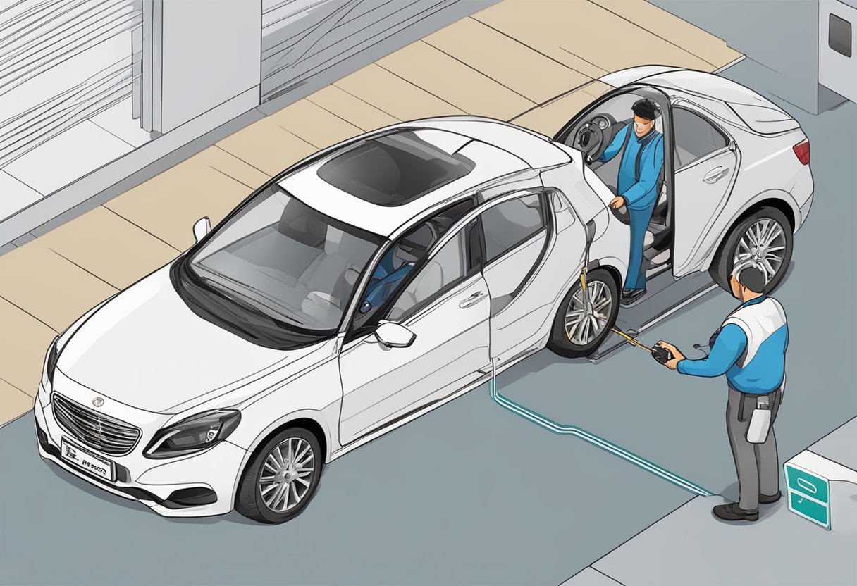 A car's passive disabling devices, like immobilizers and smart keys, prevent unauthorized use.

The immobilizer disables the engine, while the smart key uses radio signals to authenticate the driver