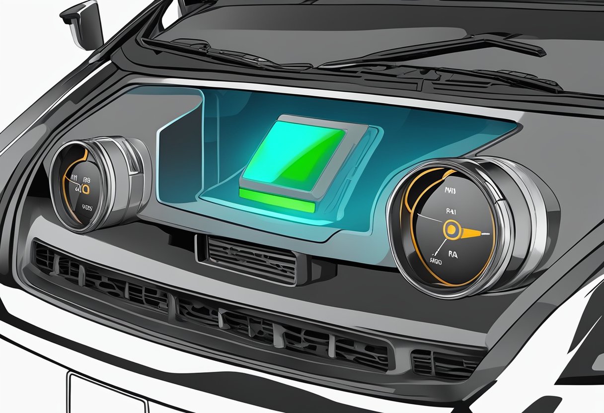 A car's engine light is on, with a diagnostic code P0103 indicating a malfunction in the MAF sensor.

The sensor is located near the air intake of the engine