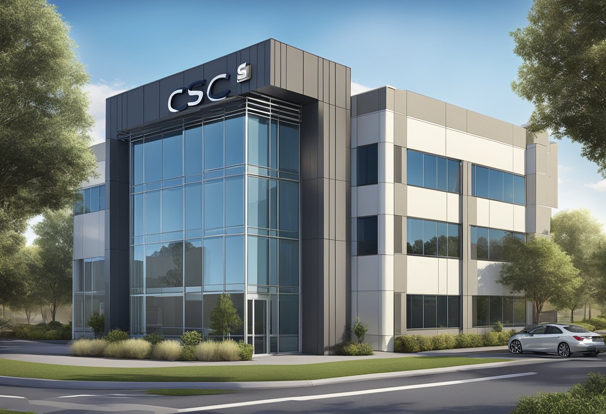 A modern office building with the sign "CSC Sacramento" at 2710 Gateway Oaks Dr Ste 150N, Sacramento, CA 95833