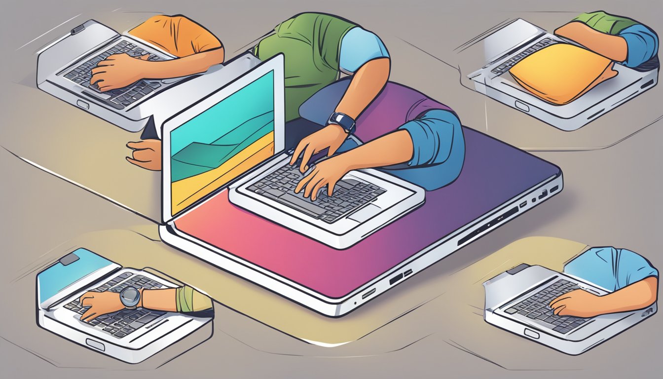 A person browsing a laptop, clicking on a bed option, adding it to their cart, and completing the purchase with ease on the Amazon website