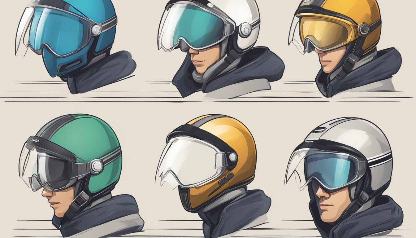 A person browsing through various helmet options online, comparing features and styles before making a purchase decision