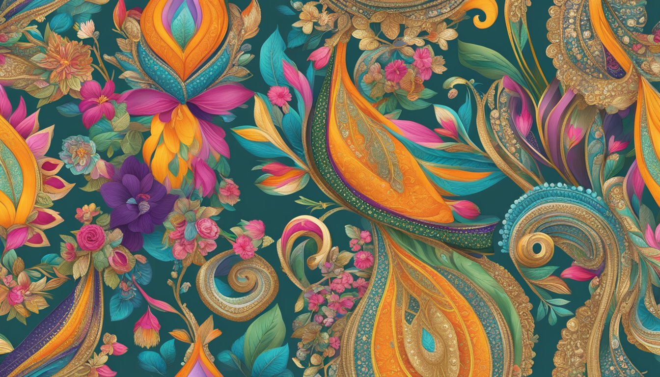 A vibrant display of Indian dresses, with intricate embroidery and dazzling colors, showcased on a sleek, modern website