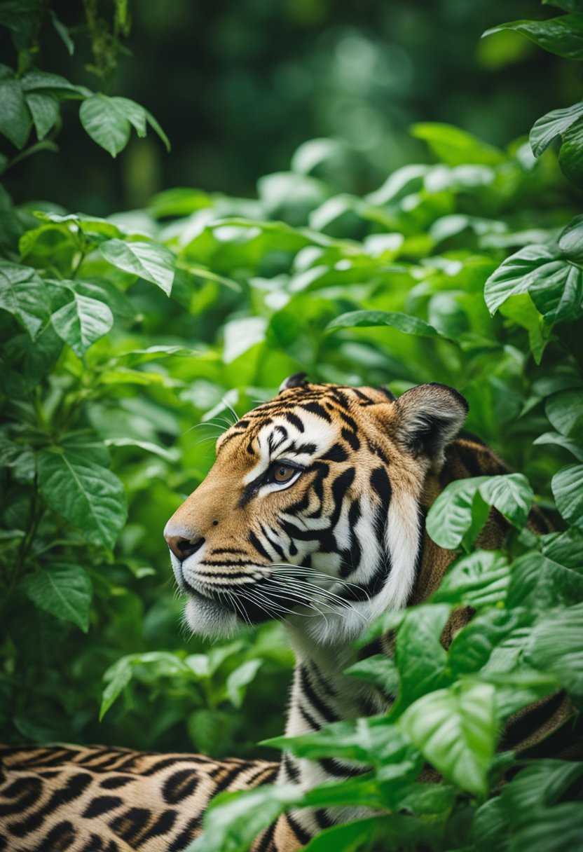 Lush greenery surrounds a diverse range of animal habitats, with vibrant colors and lively movements at Cameron Park Zoo in Waco
