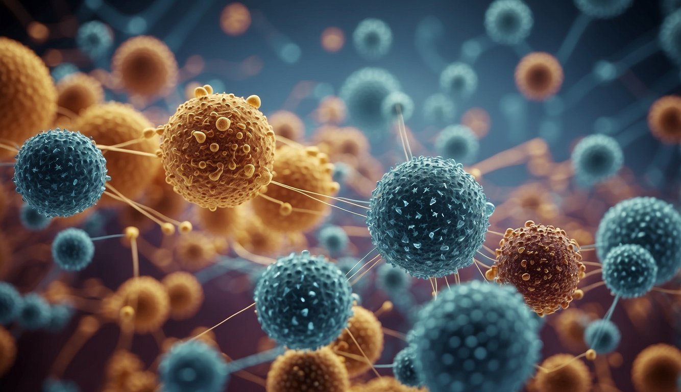 Various cytokines interact in a complex network, signaling immune responses. Cells release these small proteins, influencing inflammation and immunity. Future research aims to understand their role in health and disease