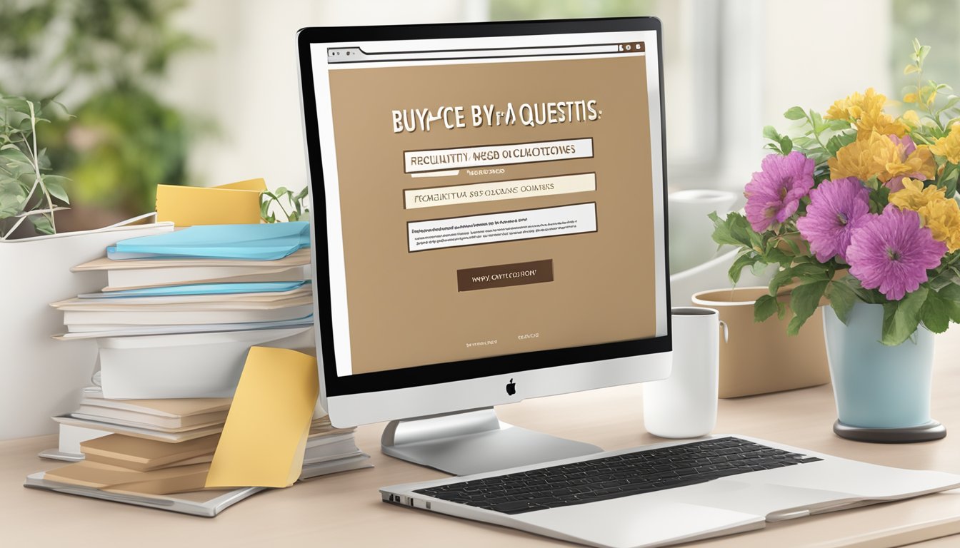 A computer screen displaying a webpage with the title "Frequently Asked Questions buy royce chocolate online" and a list of questions and answers below