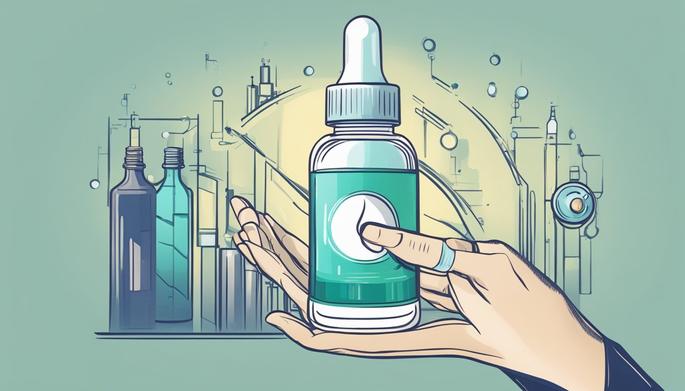 A hand reaching out to purchase Ganfort preservative-free eye drops online