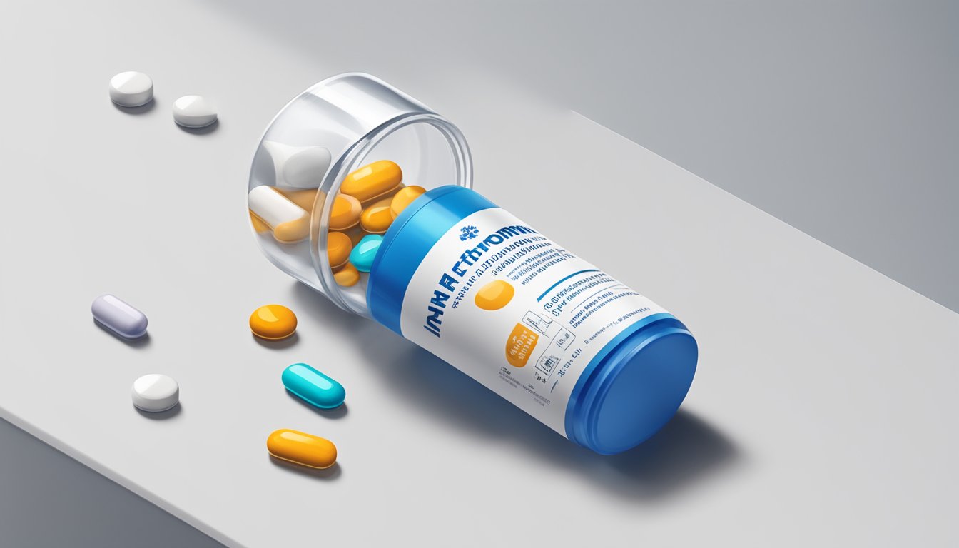 A bottle of Metformin 500 mg tablets sits on a clean, white surface, with a few pills spilled out next to it. The label on the bottle is clear and easy to read