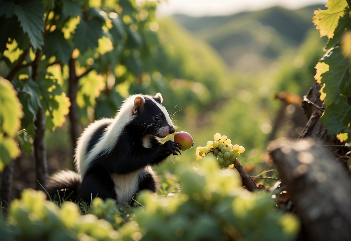 Do Skunks Eat Grapes: Understanding Your Garden’s Nighttime Visitors
