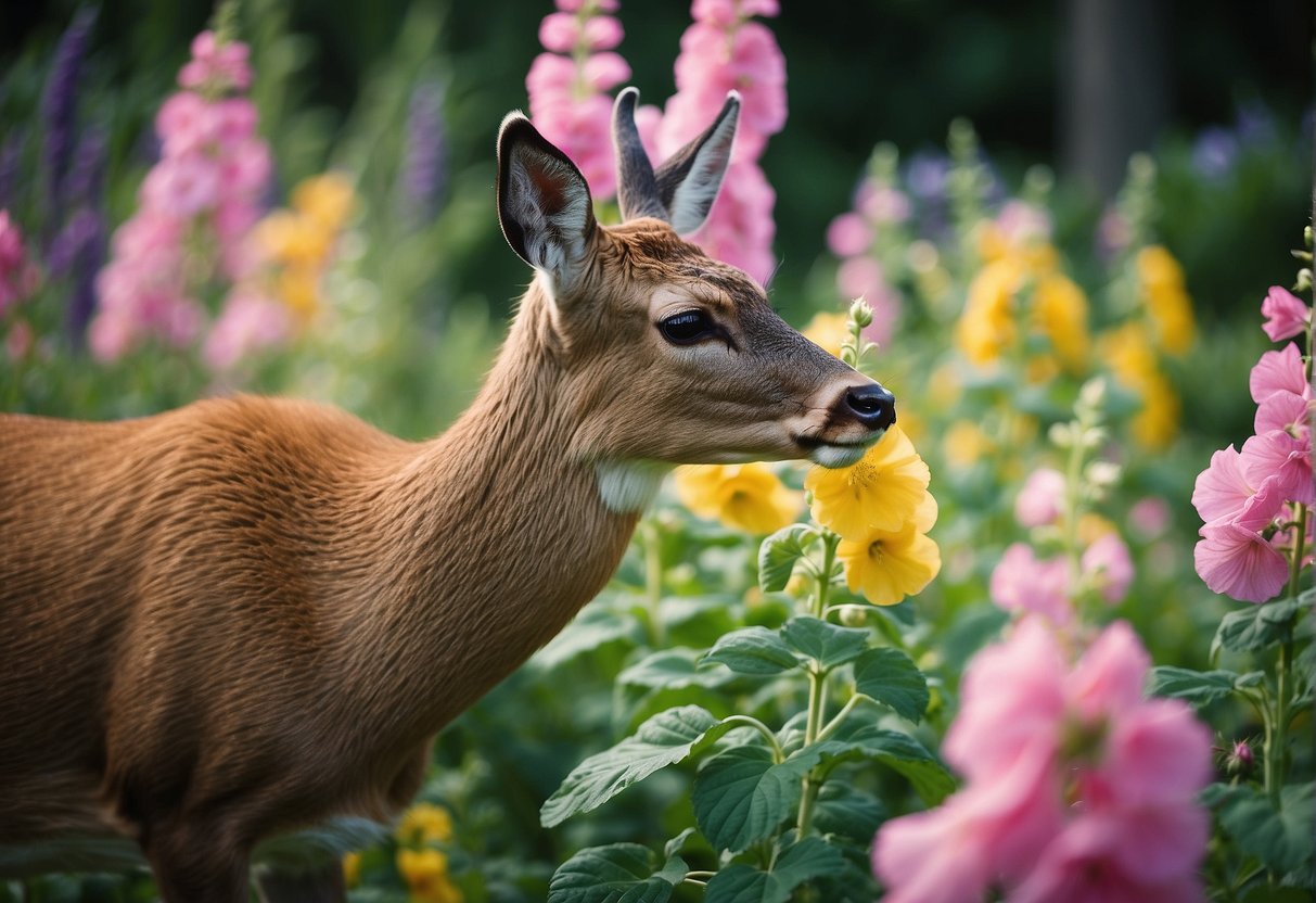 Do Deer Eat Hollyhocks: Protecting Your Blooms from Wildlife Grazing