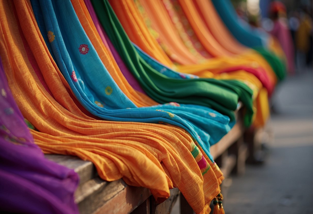 Colorful leheriya fabric drapes adorn the streets, vibrant decorations fill the air, and traditional music and dance bring the festive atmosphere to life