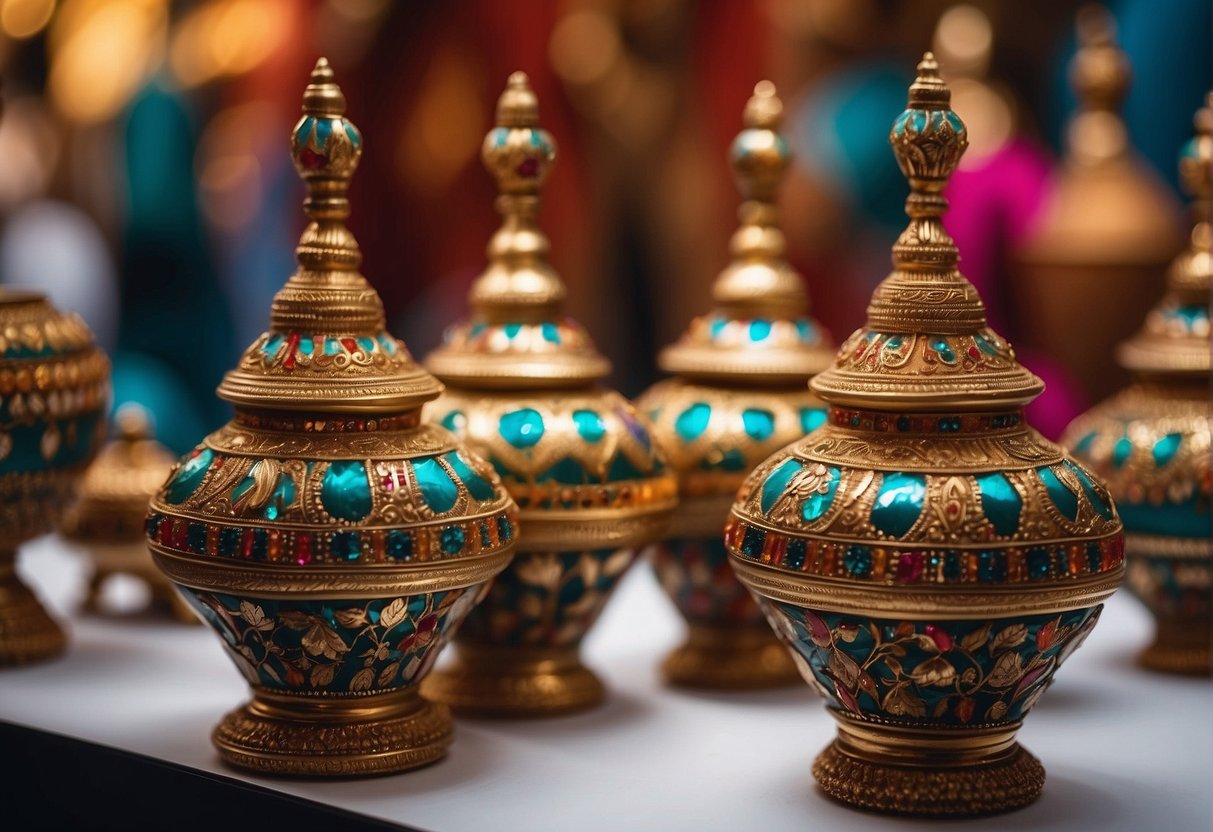 Vibrant Rajasthani crafts on display at a cultural exhibition, showcasing the rich cultural heritage and future potential of the traditional art forms
