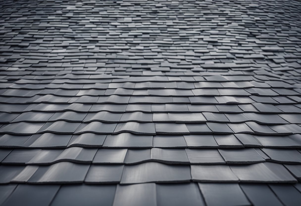 A slate roof with a gentle, consistent slope, meeting minimum requirements for installation