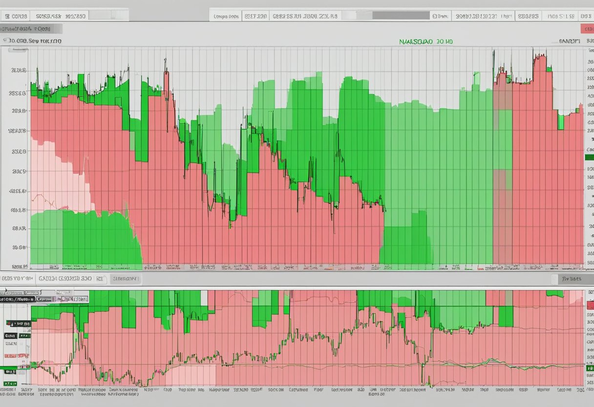 The stock market closes with S&P 500 and Nasdaq down on the first session of 2024. Red and green stock charts display the losses