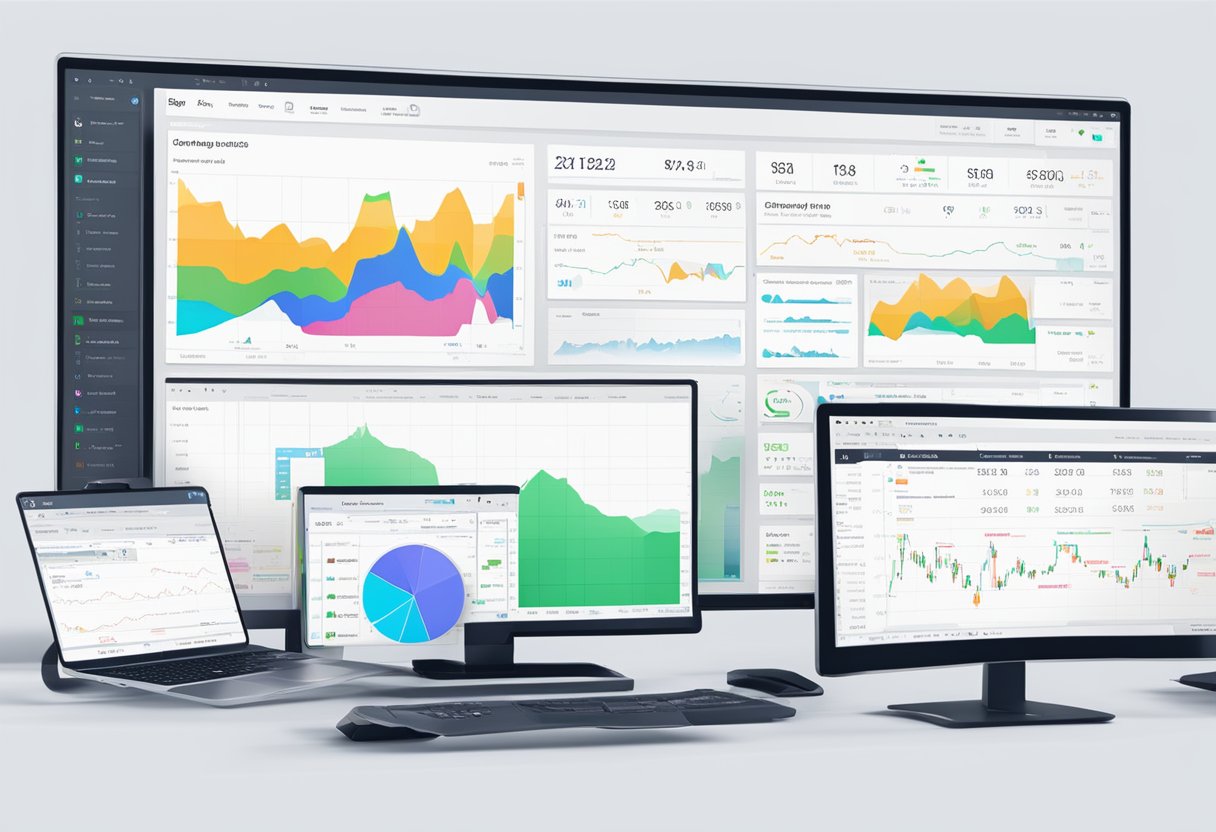 A computer screen displaying Webull's platform with futures and commodities trading options. Charts and data are visible, indicating the expansion