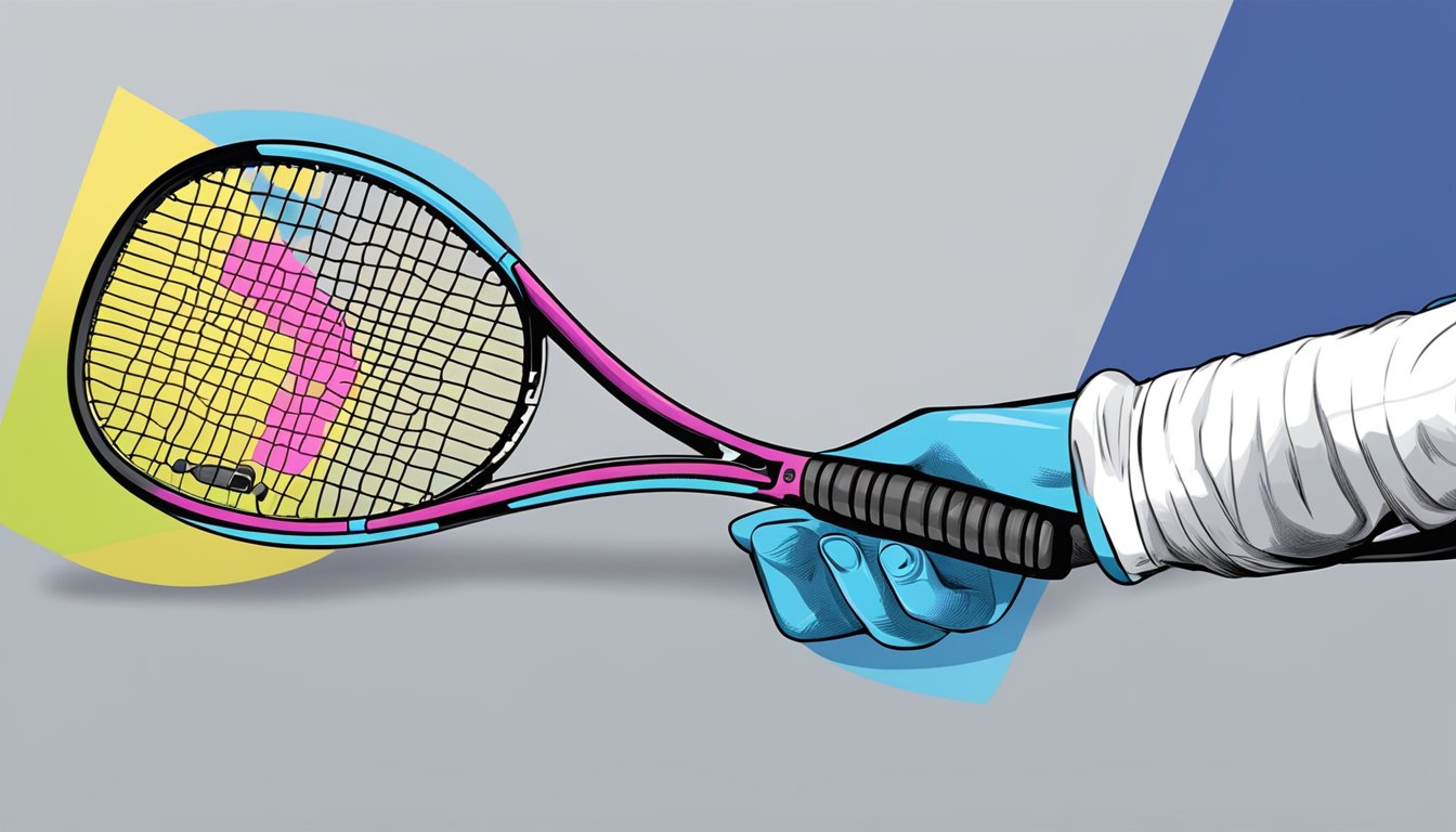 A hand clicks "add to cart" on a Yonex tennis racket website
