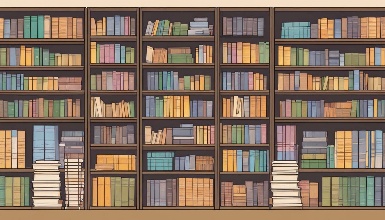 A bookstore shelf displays ABRSM books in Singapore