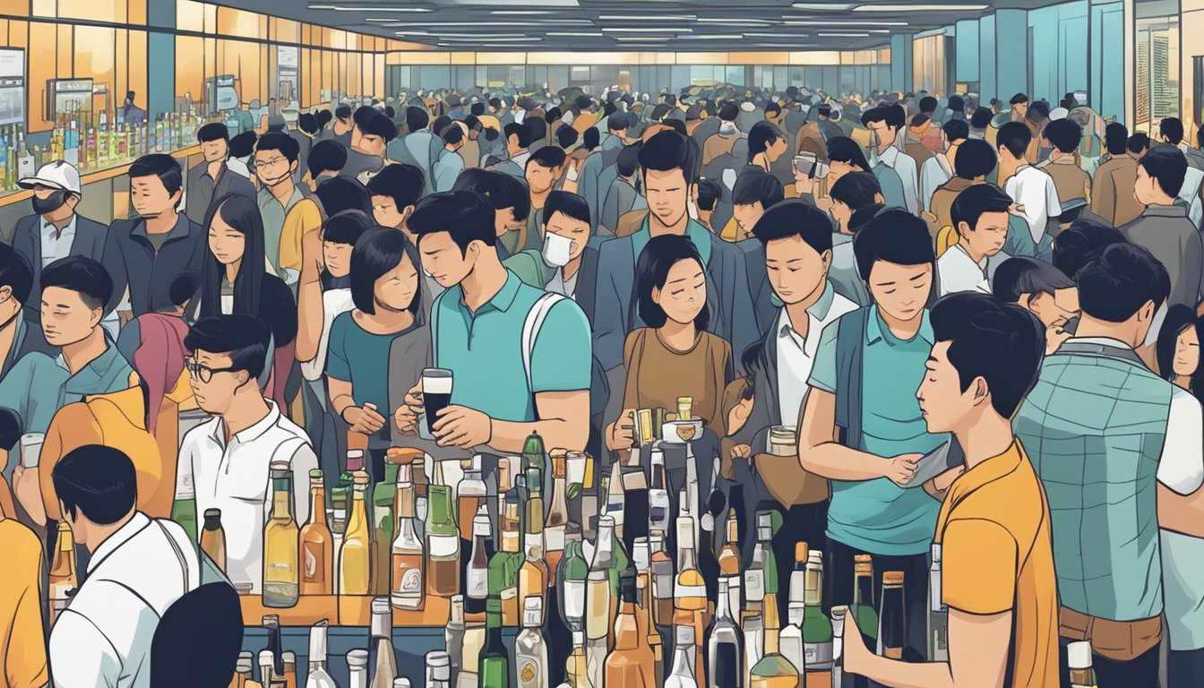 People searching for alcohol after 10:30 PM in Singapore face strict regulations. They must navigate limited options and adhere to the country's laws