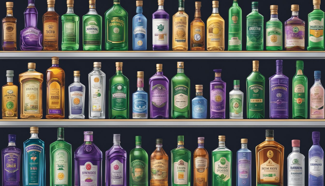 A hardware store shelf displays bottles of methylated spirits in Singapore