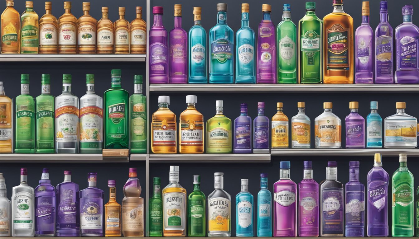 A hardware store shelf displays methylated spirits in Singapore