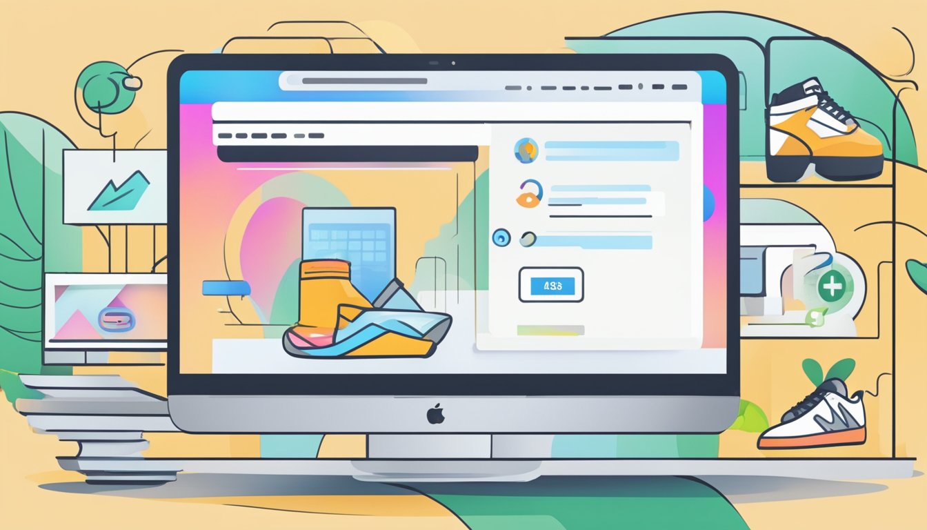 A computer screen displaying a webpage with the title "Frequently Asked Questions: where to buy original Nike shoes online" and a search bar