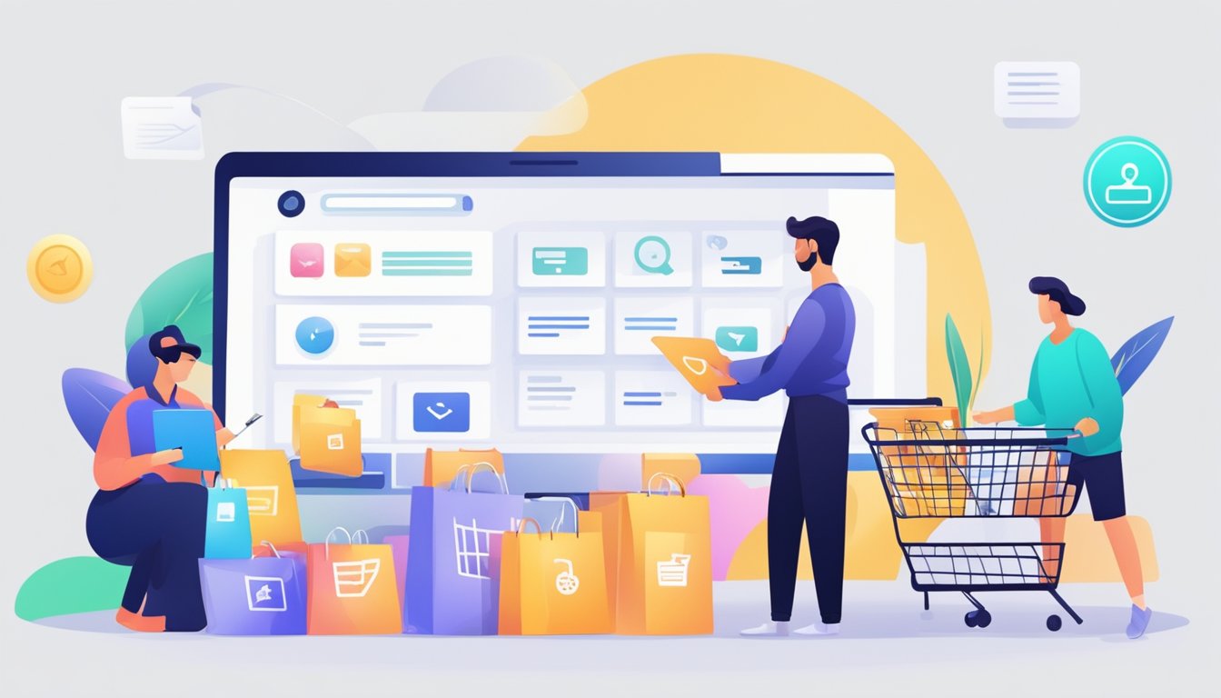 Customers browsing website, adding items to cart, entering payment info, receiving digital keys via email