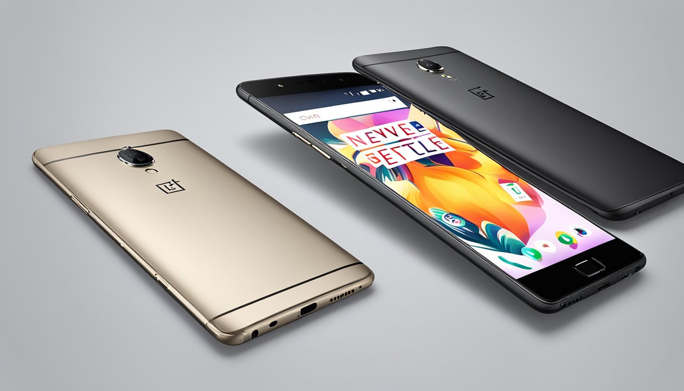 The OnePlus 3T features a sleek metal body, a 5.5-inch display, a fingerprint sensor, and a 16MP camera