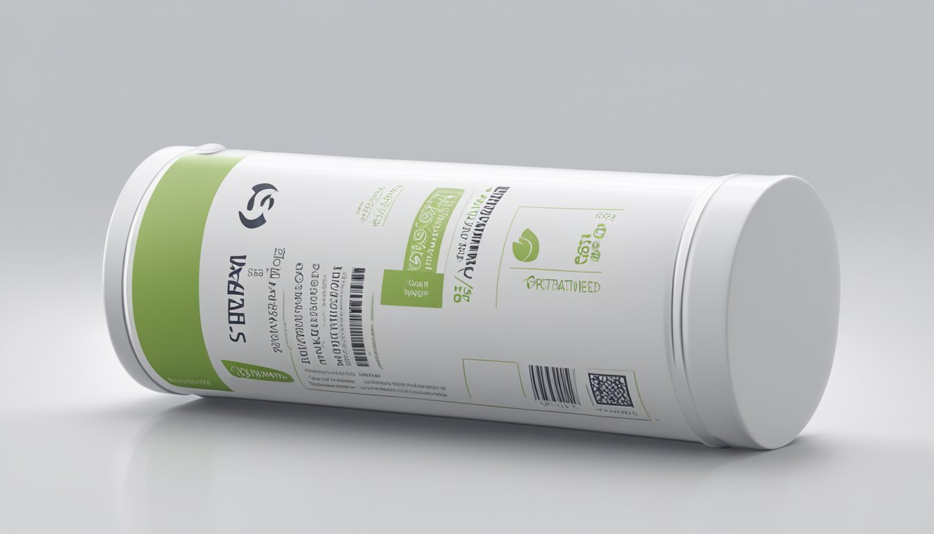 A tube of Stratamed sits on a clean, white surface, with its label facing forward. The background is soft and neutral, allowing the focus to remain on the product