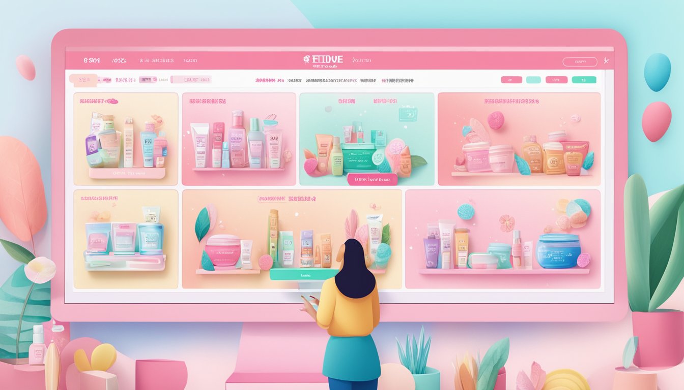 Customers browsing Etude House website, clicking on FAQ section, searching for answers. Multiple tabs open, products displayed