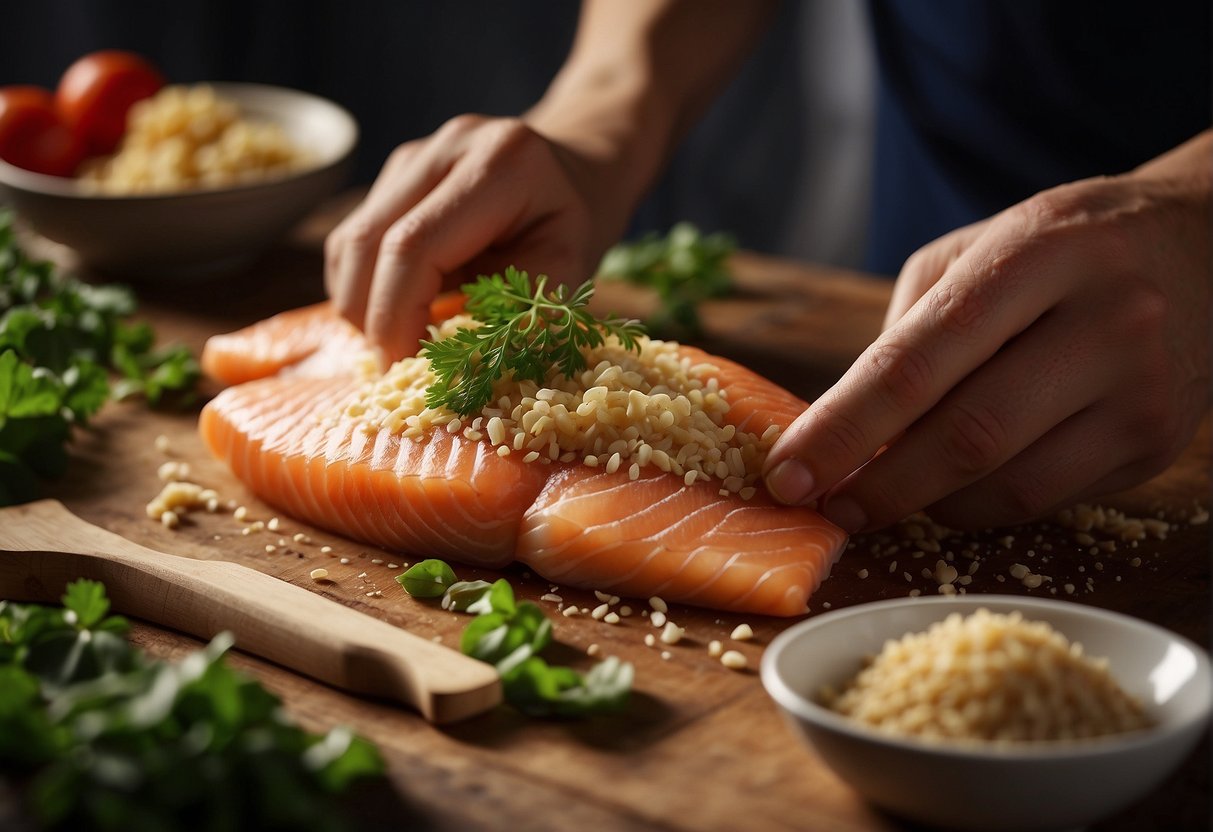 Fresh fish being filleted and ground into a smooth paste. Ingredients like soy sauce, ginger, and garlic being mixed in. The paste being shaped into balls and fried until golden brown