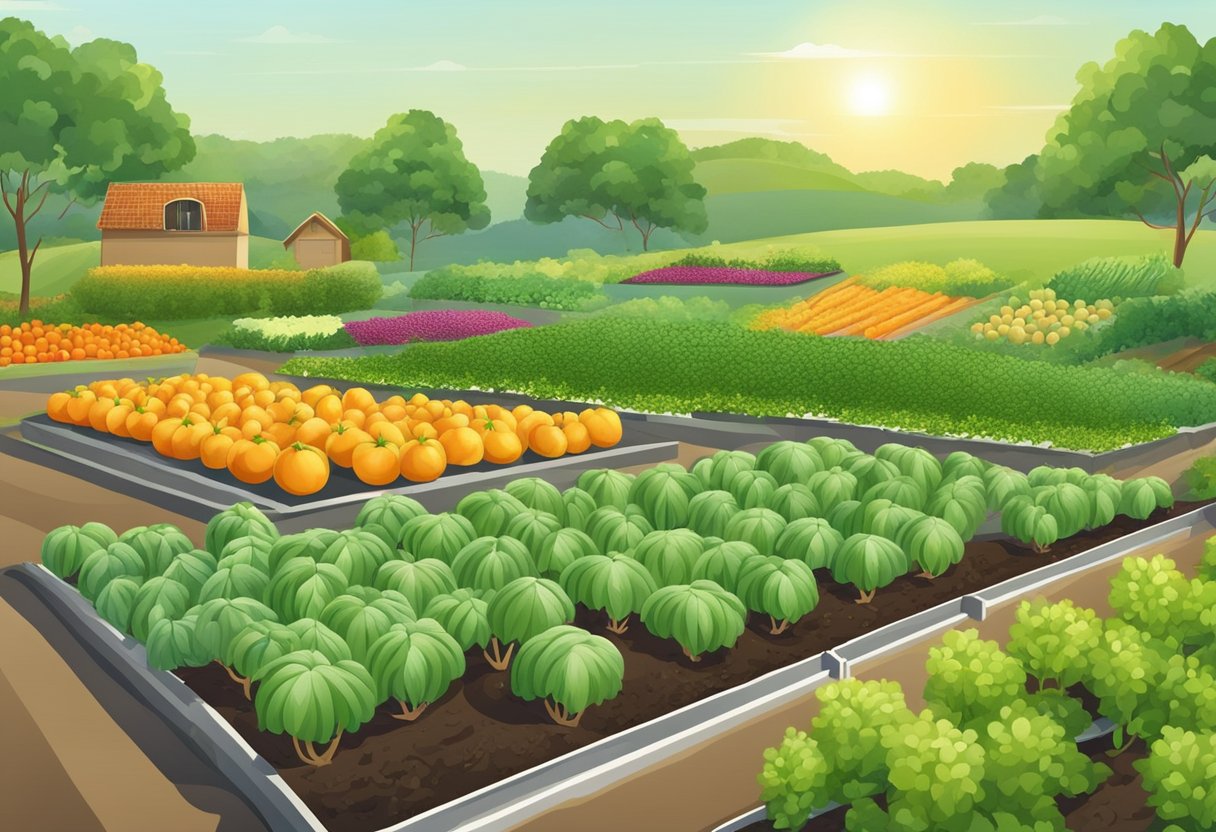 A fruitful plant garden with fast-growing and profitable crops