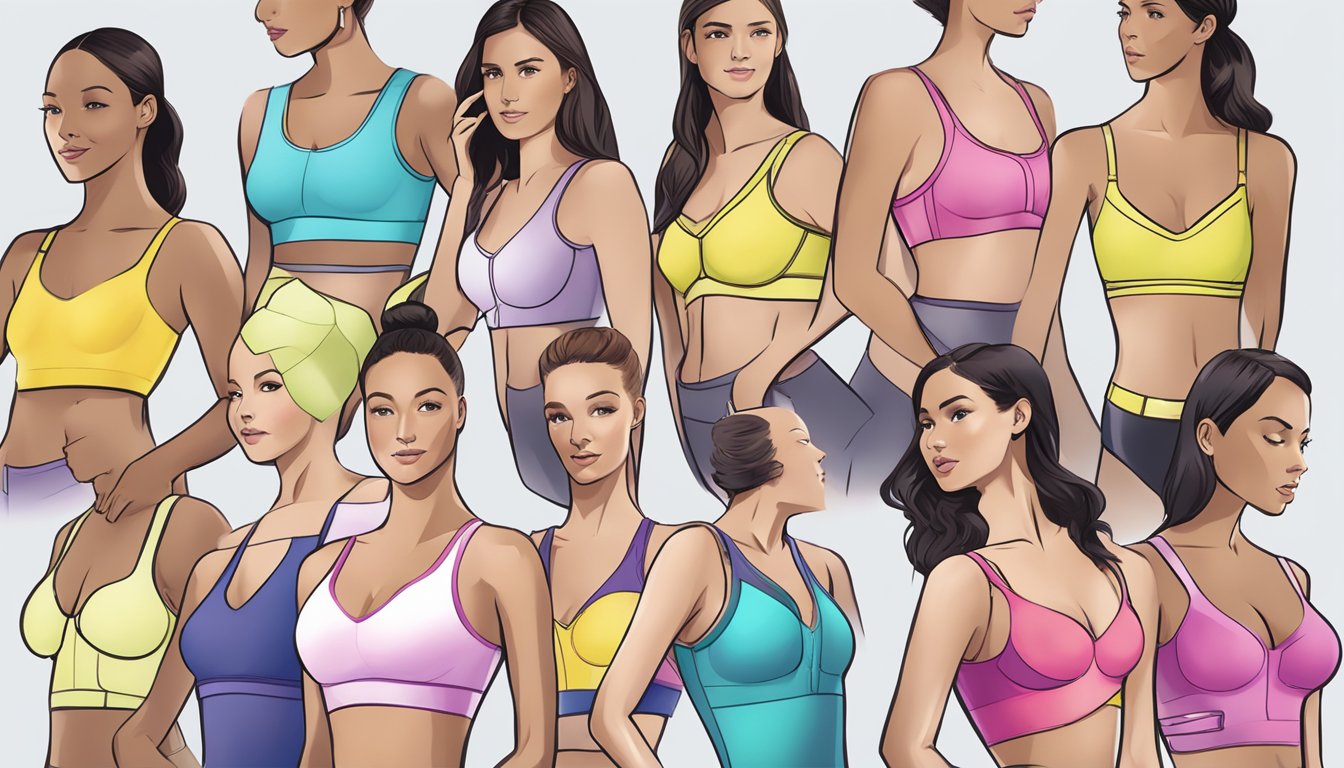 A colorful array of Jockey bras displayed on a sleek, modern online shopping platform