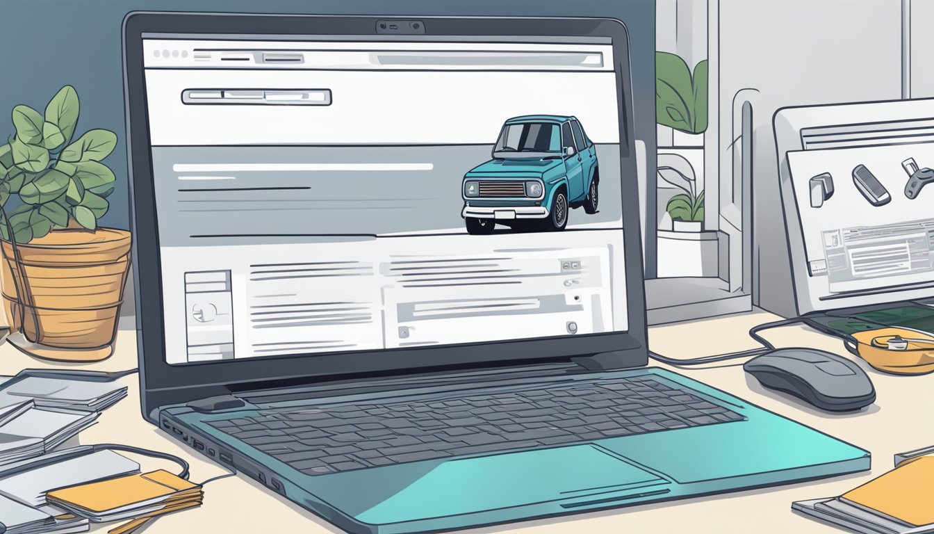 A computer with a website open, displaying a list of frequently asked questions about buying Toyota parts online