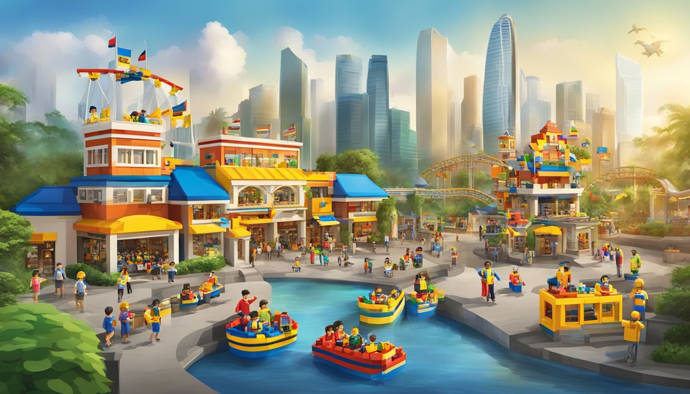 Families enjoy Legoland rides and attractions after purchasing tickets in Singapore