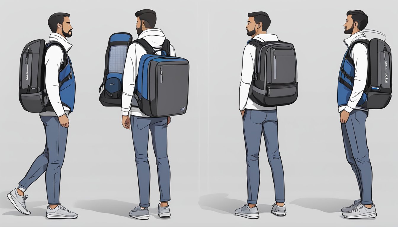 The HoverGlide Backpack hovers effortlessly above the ground, showcasing its innovative floating technology. Its sleek design and comfortable straps make it a must-have for any traveler