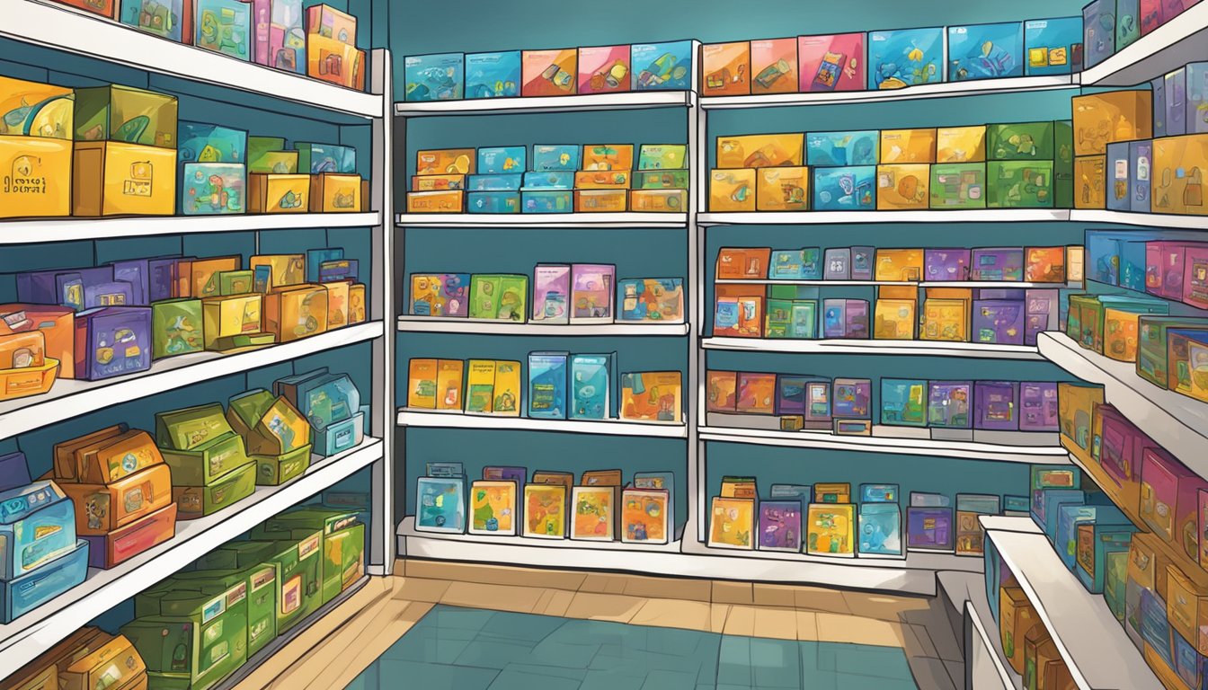 A store shelf displays Roblox gift cards in Singapore