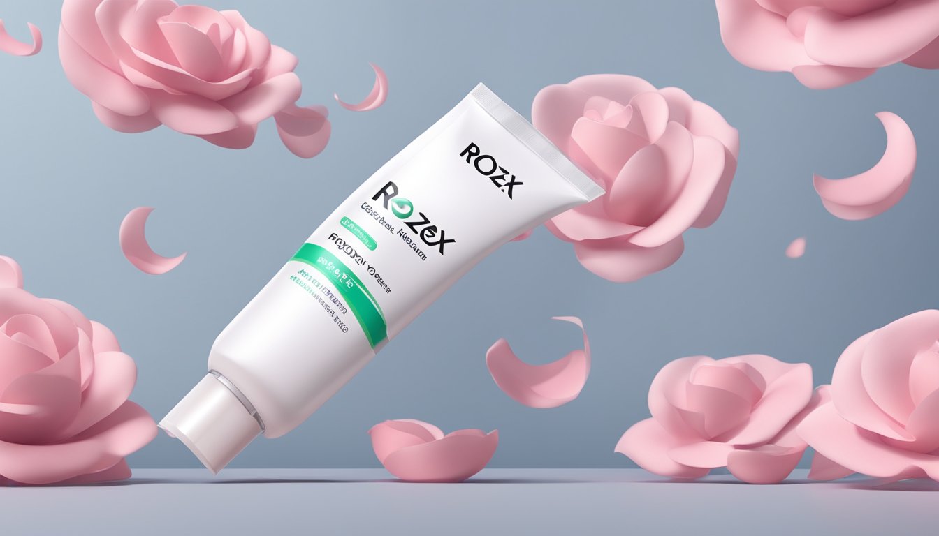 A tube of Rozex cream is being purchased online with a click of a button