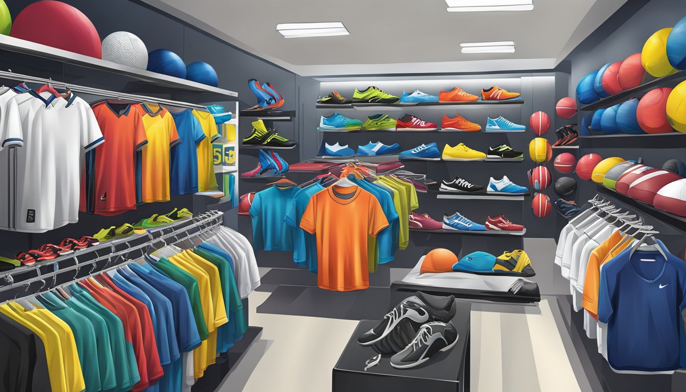 A vibrant sports store in Singapore sells equipment and gear