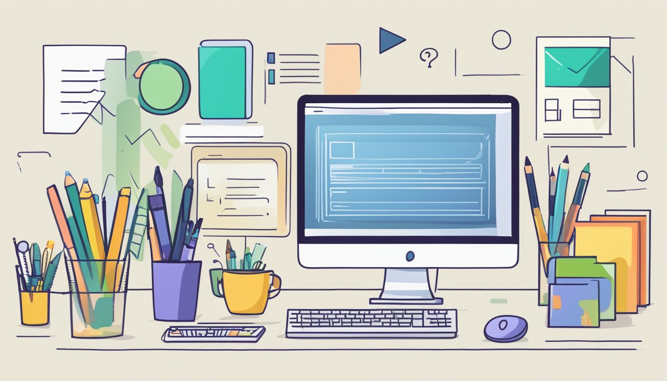 A computer screen with a list of frequently asked questions about buying art supplies online in Singapore. A mouse cursor hovers over one of the questions