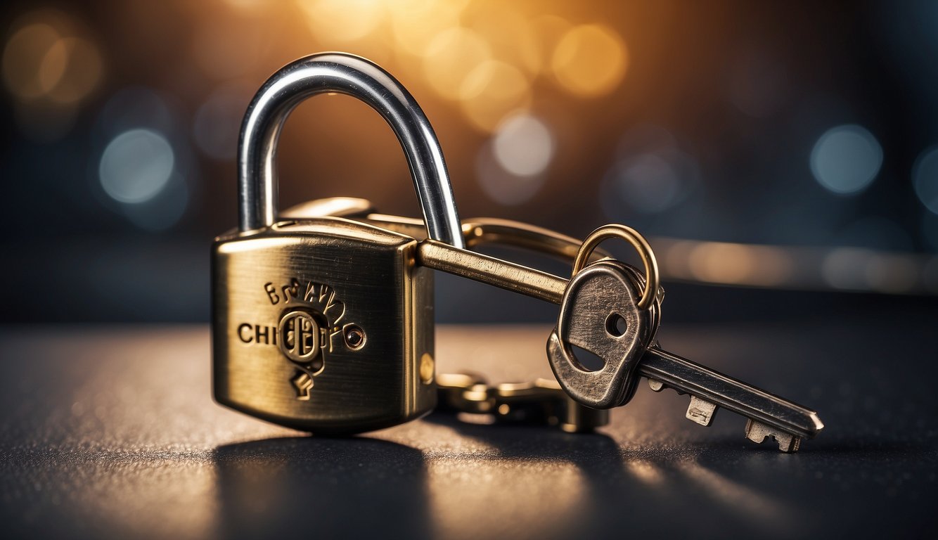 A lock and key symbolizing cybersecurity skills and best practices for beginners