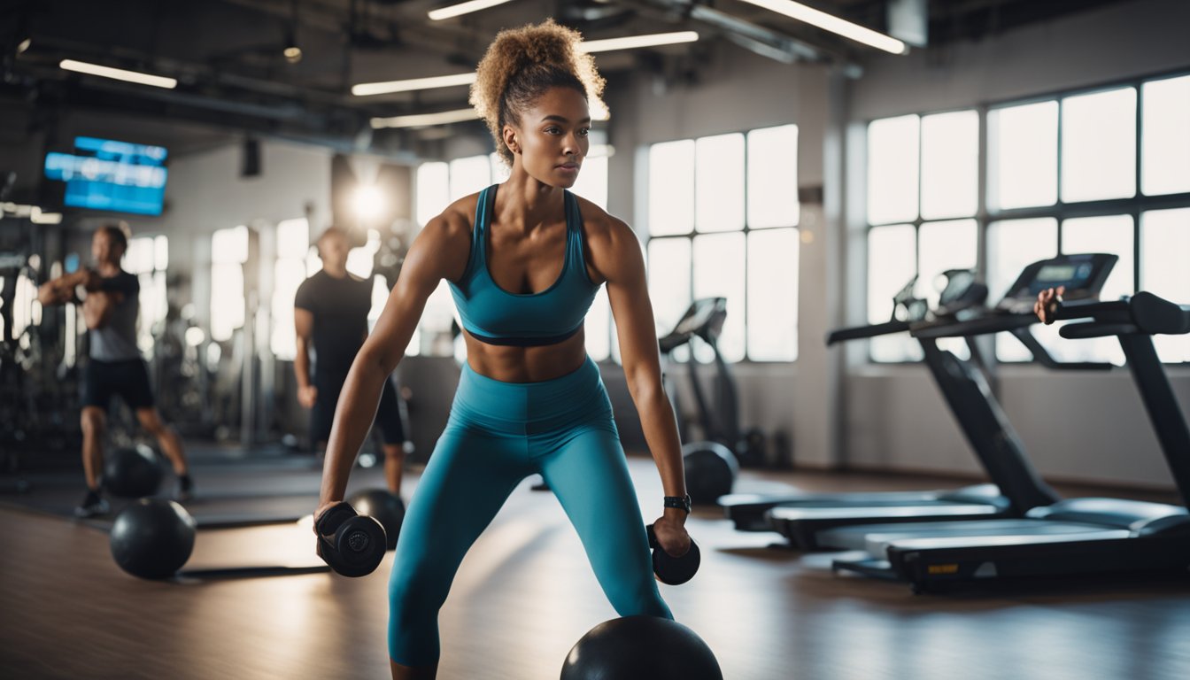 Eine Frau bei einem HIIT-Training