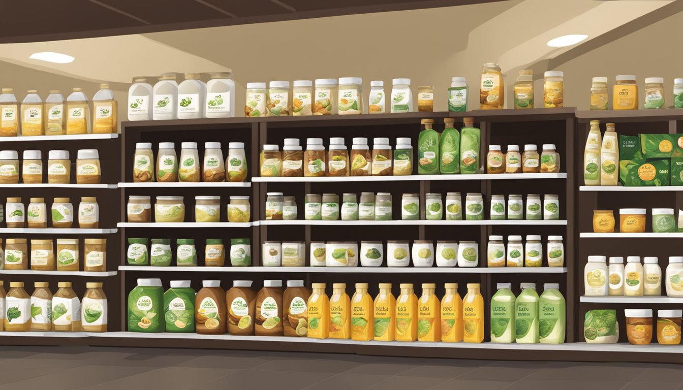 Organic coconut oil displayed on shelves in a Singaporean store