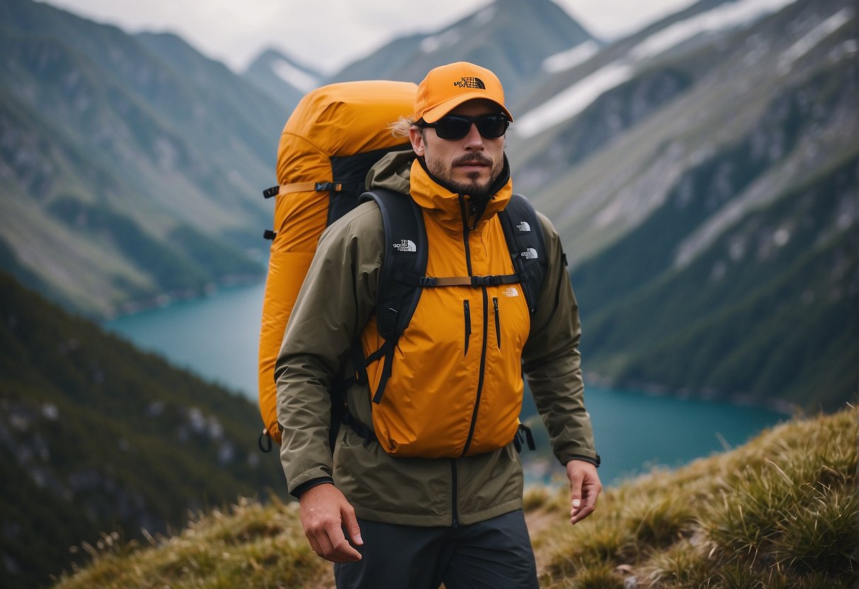 North Face's online presence: website, social media, and e-commerce platform, showcasing outdoor gear and apparel in natural settings