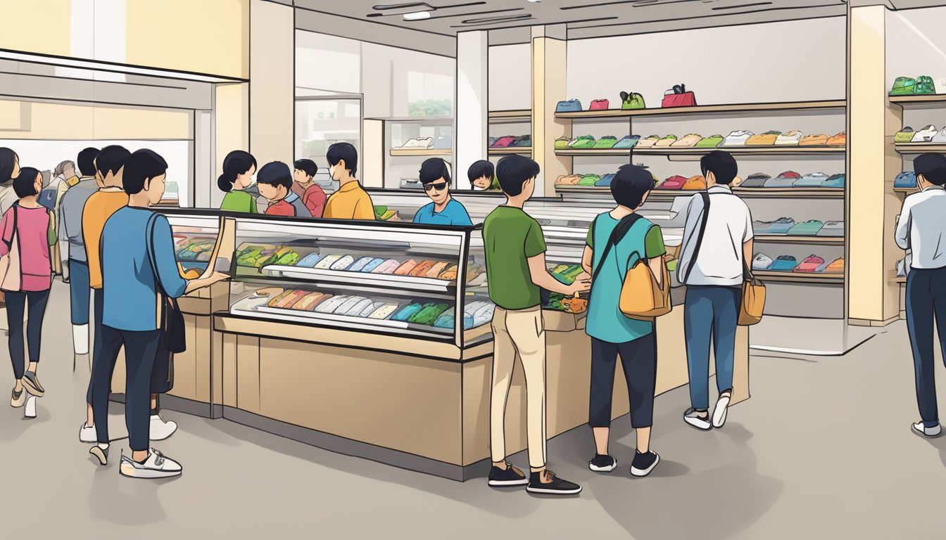 An Apple Watch being purchased at a store in Singapore