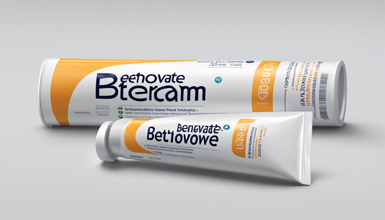 A tube of Betnovate N Cream sits on a clean, white surface. The label is clear and easy to read, with the cream visible inside the tube