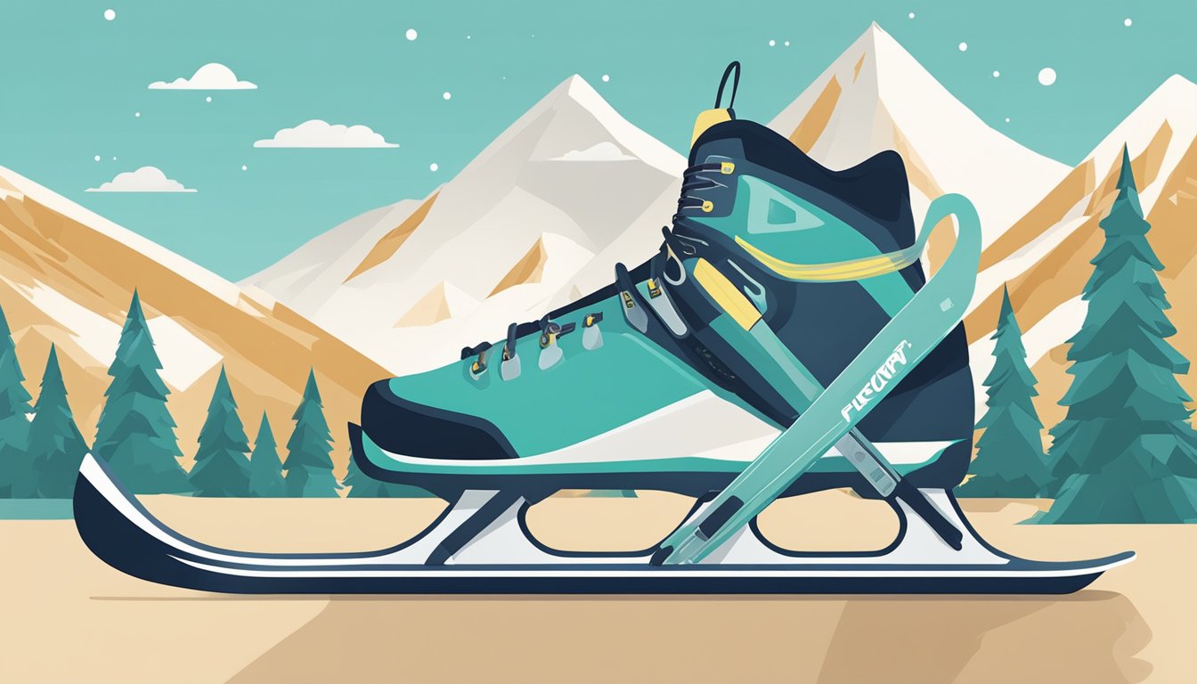 Skis and boots displayed on a website with a "Frequently Asked Questions" section