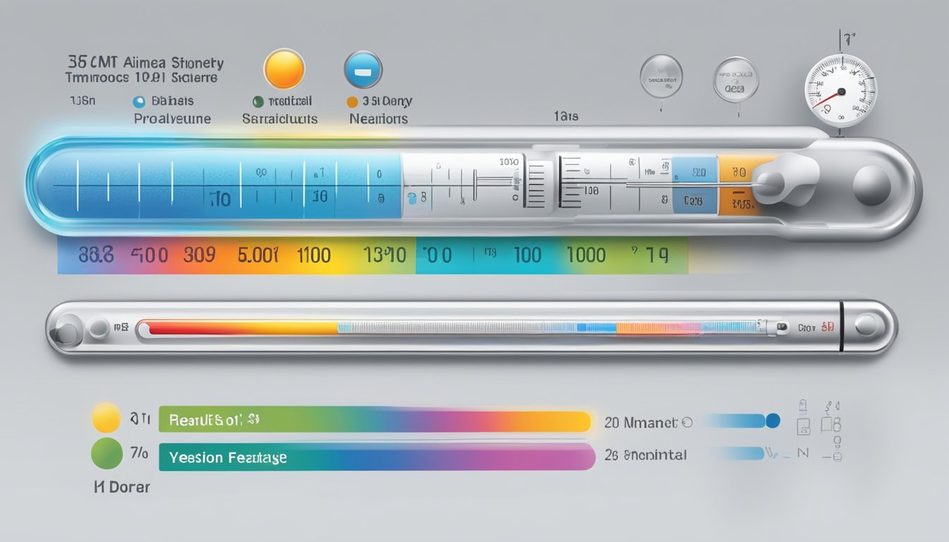 The thermometer's advanced features are highlighted with clear user guidance in the Singapore setting
