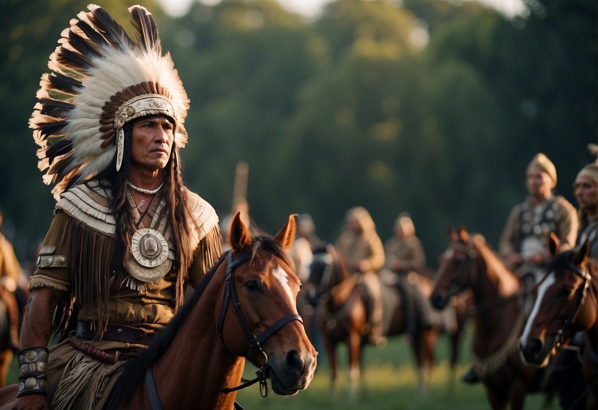 The Tecumseh Outdoor Drama depicts historical events with vibrant costumes and dramatic lighting