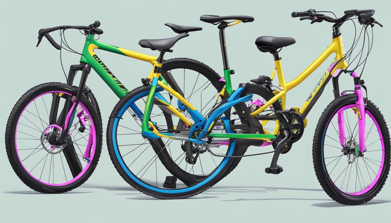 A colorful array of giant bikes displayed online, with various models and sizes to choose from