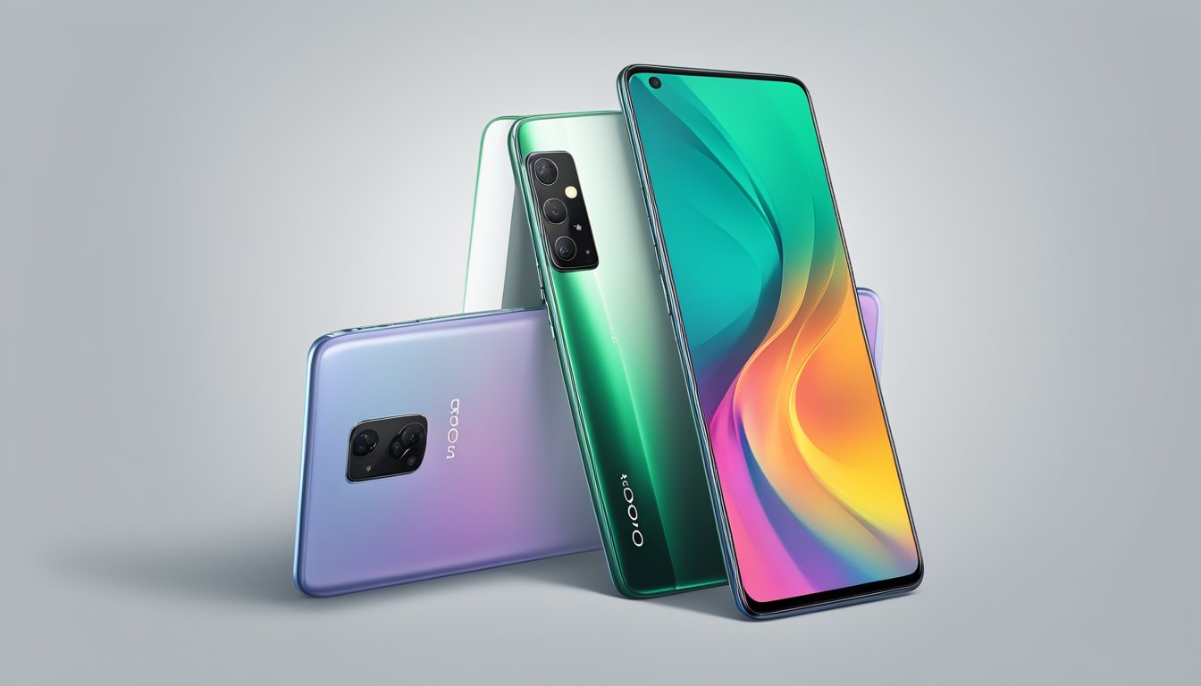 A sleek, modern smartphone is displayed against a clean, minimalist backdrop, with the words "Discover the Latest Oppo Smartphones" prominently featured